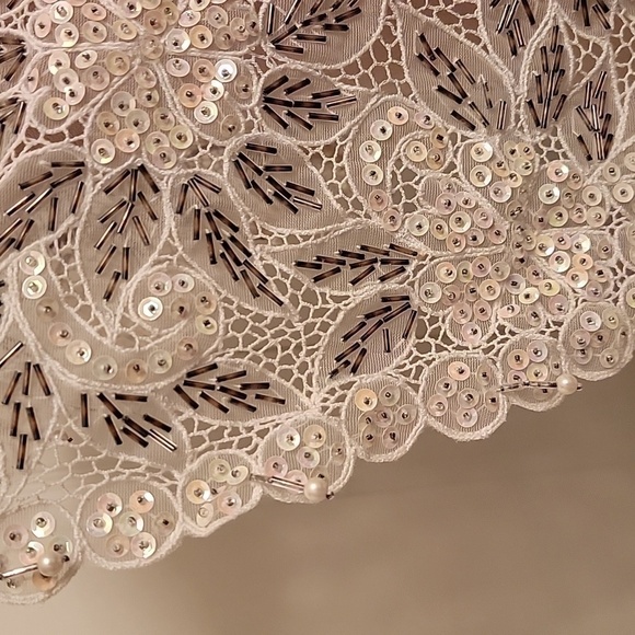 Vintage Beaded and Sequin Shawl / Collar - Picture 6 of 10